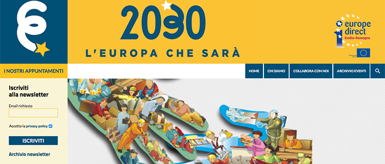 sito web e newsletter Europa 2030 Redesign Agenzia Comunicazione Bologna