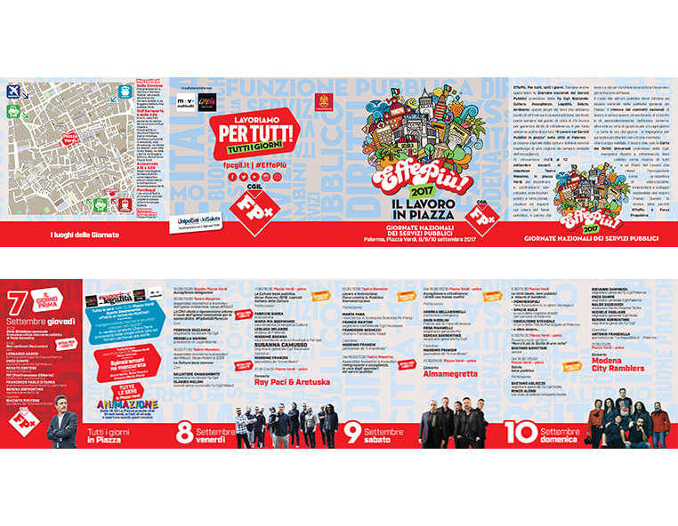 FP CGIL - Festa Effepiù 2017 Palermo - Redesign agenzia di comunicazione Bologna