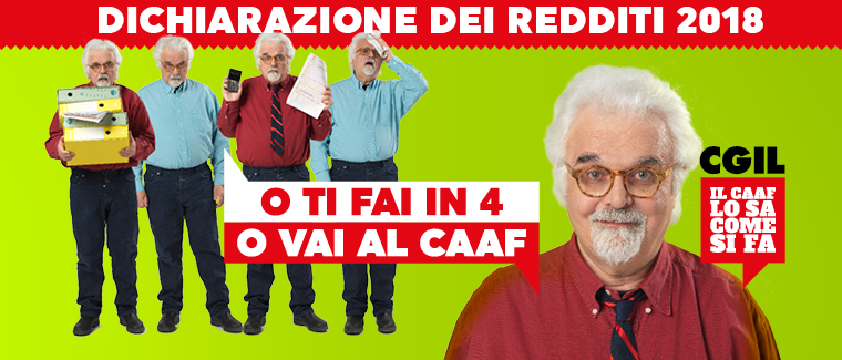 Caaf Cgil dichiarazione dei redditi 2018 - Redesign agenzia di comunicazione Bologna